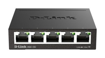 D-Link DGS-105 Non gestito L2 Gigabit Ethernet (10/100/1000) Nero