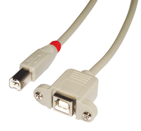 Lindy 31800 cavo USB 0,5 m USB B Grigio