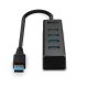 Lindy 43324 hub di interfaccia USB 3.2 Gen 1 (3.1 Gen 1) Type-A 5000 Mbit/s Nero 5
