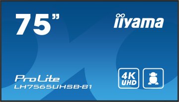 iiyama LH7575UHS-B1AG visualizzatore di messaggi Pannello piatto per segnaletica digitale 190,5 cm (75") LCD Wi-Fi 500 cd/m² 4K Ultra HD Nero Processore integrato Android 11 24/7