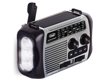 Trevi RADIO PORTATILE DINAMO E SOLARE USB MICRO SD WIRELESS E POWERBANK RA 7F30 BT GRIGIO