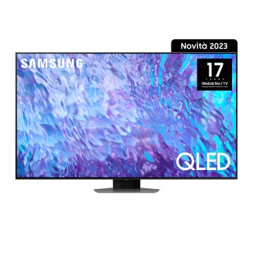 Samsung Series 8 TV QE65Q80CATXZT QLED 4K, Smart TV 65" Processore Neural Quantum 4K, Dolby Atmos e OTS Lite, Carbon Argento 2023