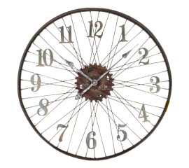 OROLOGIO DA PARETE IN METALLO RUOTA