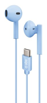 SBS Studio Mix 65c Cuffie Cablato In-ear Musica e Chiamate USB tipo-C Ciano