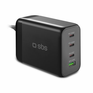SBS TECHGSTUSB3C200W Caricabatterie per dispositivi mobili Universale Nero AC Ricarica rapida Interno
