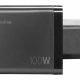 Cellularline NANO GAN 100W - Smartphone, Tablet and USB-C Laptops up to 100W Caricabatterie da rete 100W con 4 porte 4