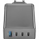Cellularline NANO GAN 100W - Smartphone, Tablet and USB-C Laptops up to 100W Caricabatterie da rete 100W con 4 porte 5