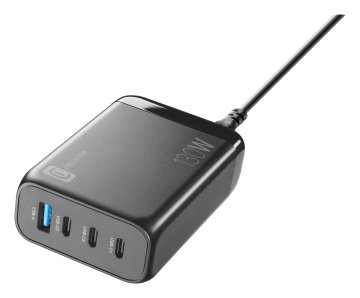 Cellularline MULTIPOWER DESK GAN 130W Caricabatterie da rete 130W con 4 porte ultra-compatto con tecnologia GAN