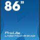 iiyama LH8675UHS-B1AG visualizzatore di messaggi Pannello piatto per segnaletica digitale 2,17 m (85.6