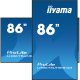 iiyama LH8675UHS-B1AG visualizzatore di messaggi Pannello piatto per segnaletica digitale 2,17 m (85.6