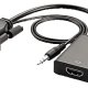 Kon.El.Co. 14.2800.96 cavo e adattatore video 0,15 m VGA (D-Sub) + 3.5mm HDMI Nero 2