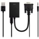 Kon.El.Co. 14.2800.96 cavo e adattatore video 0,15 m VGA (D-Sub) + 3.5mm HDMI Nero 3