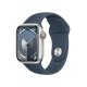 Apple Watch Series 9 GPS + Cellular Cassa 41mm in Alluminio Argento con Cinturino Sport Blu Tempesta - S/M 2