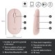 Logitech Pebble, mouse wireless con Bluetooth o ricevitore da 2,4 GHz, mouse per computer con clic silenzioso per laptop, notebook, iPad, PC e Mac. Rosa 11