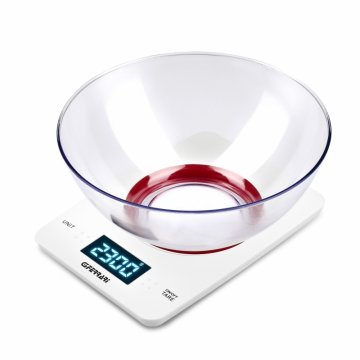 G3 Ferrari G20071 bilancia da cucina Rosso, Bianco Superficie piana Rettangolo Bilancia da cucina elettronica