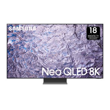 Samsung Series 8 TV QE85QN800CTXZT Neo QLED 8K, Smart TV 85" Processore Neural Quantum 8K, Dolby Atmos e OTS+, Titan Nero 2023