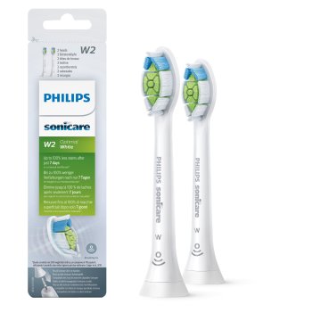 Philips Sonicare W2 Optimal Bianco HX6062/10 2x Testine bianche per spazzolino sonico