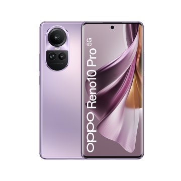 OPPO Reno 10 PRO Smartphone 5G, AI Tripla fotocamera 50+32+8MP, Selfie 32MP, Display 6.7" 120HZ AMOLED, 4600 mAh, RAM 12GB (Esp.24GB) + ROM 256GB, [Versione Italia], Colore Glossy Purple