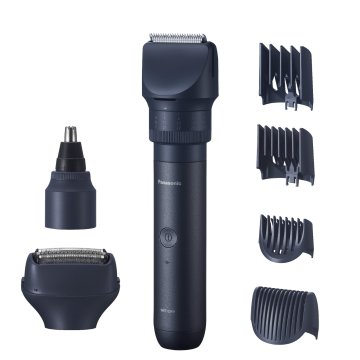 Panasonic Regolabarba/tagliacapelli/peli di corpo, naso e orecchie e rasoio, uomo, Wet&Dry, con batteria a litio, ricaricabile