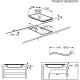 Electrolux Serie 300 LHR3233CK Nero Da incasso 30 cm Ceramica 2 Fornello(i) 3