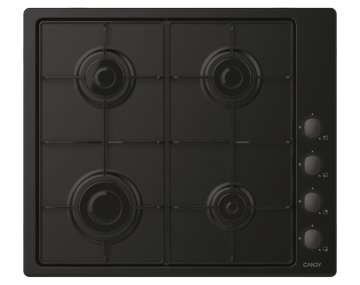 Candy Idea Piano Cottura CHW6LBB a Gas 4 Fuochi Gas Colore Nero