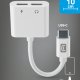 Cellularline Sound Charge Usb-c/Usb-c Adattatore splitter ricarica/musica Usb-c/Usb-c 3