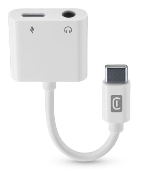 Cellularline Sound Charge Usb-c/Jack 3.5 Adattatore splitter ricarica/suono Usb-c/Jack 3.5