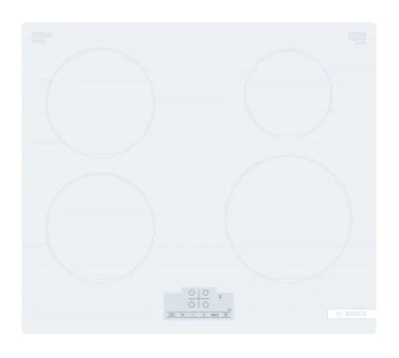 Bosch Serie 4 PIV83KHC1E Bianco Da incasso 59.2 cm Piano cottura a induzione 4 Fornello(i)