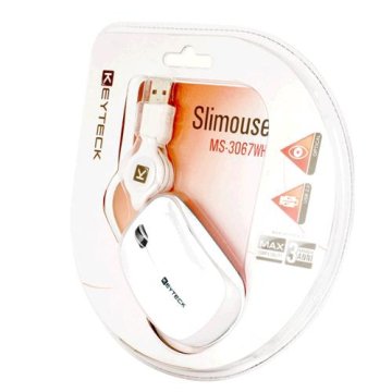 Keyteck MS-3067WH mouse Ufficio Ambidestro USB tipo A Ottico