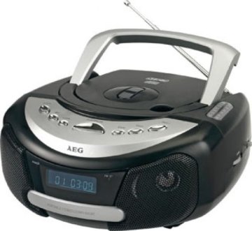 AEG SR 4328 AM, FM Nero, Argento Riproduzione MP3