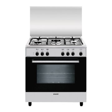 Glem Gas A855EI cucina Elettrico Nero, Acciaio inox