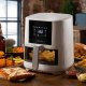 Ariete 4626 Friggitrice ad aria 6L, 1300 W, Capacità 6L, Capacità di cottura 2,5kg, 8 programmi preimpostati, Temperatura fino a 200°, Cestello trasparente per controllo cottura, Bianco 6