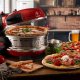 Ariete 927 Pizzeria , Forno pizza doppio, 2300 W, 2 pietre refrattarie, 2 pizze in 4 minuti, 2 termostati, Diametro 32 cm, 5 livelli di cottura, 2 pale in acciaio inox, Rosso 9