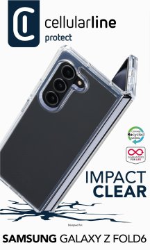 Cellularline Impact Clear Case - Galaxy Z Fold6 Custodia trasparente ultra-protettiva