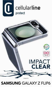 Cellularline Impact Clear Case - Galaxy Z Flip6 Custodia trasparente ultra-protettiva