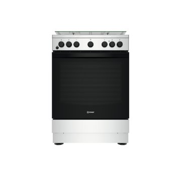 Indesit IS67G4PHX/E/1 Cucina Elettrico Gas Nero, Acciaio inox