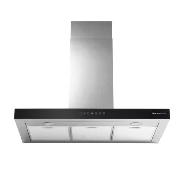 Glem Gas GHB990IXA cappa aspirante Cappa aspirante a parete Nero, Acciaio inox 679 m³/h