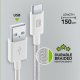 Cellularline Cavo Telato 150 cm - USB to USB-C Cavo telato ultra-resistente 3