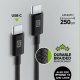 Cellularline Cavo Telato 250 cm - USB-C to USB-C Cavo telato ultra-resistente 3