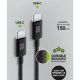 Cellularline Cavo Telato 150 cm - USB-C to USB-C Cavo telato ultra-resistente 3