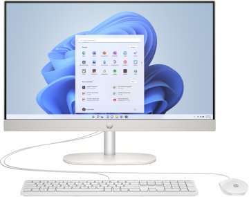 HP 24-cr1001nl Intel Core Ultra 5 125U 60,5 cm (23.8") 1920 x 1080 Pixel PC All-in-one 16 GB DDR5-SDRAM 512 GB SSD Windows 11 Home Wi-Fi 6 (802.11ax) Bianco
