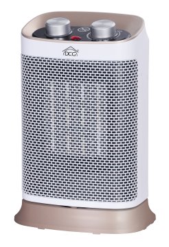 DCG Eltronic PTC0589 stufetta elettrica Interno Marrone, Bianco 1500 W Riscaldatore ambiente elettrico a infrarossi