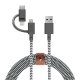 Native Union BELT-KV-ULC-ZEB-AP cavo USB 2 m USB-A, Micro-USB USB C/Lightning Grigio, Bianco 3