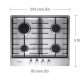 Samsung GN641FFXD piano cottura Acciaio inox Da incasso Gas 4 Fornello(i) 4