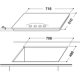 Whirlpool AKM 486/IX piano cottura Acciaio inox Da incasso Gas 5 Fornello(i) 3