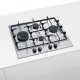 Bosch Serie 6 PCI6A5B80 piano cottura Nero, Acciaio inox Da incasso Gas 4 Fornello(i) 7