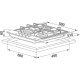 Franke FHNL 604 4G XS E Acciaio inox Da incasso 60 cm Gas 4 Fornello(i) 3
