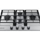 Samsung NA64H3010BS/EO piano cottura Nero, Acciaio inox Da incasso Gas 4 Fornello(i) 4