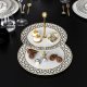 Villeroy & Boch 1044837880 piatto da portata Porcellana Nero, Oro, Bianco Rotondo Piatto per torta 3