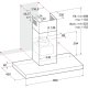 Hotpoint HHBS 9.4F LM X cappa aspirante Cappa aspirante a parete Stainless steel 581 m³/h C 5